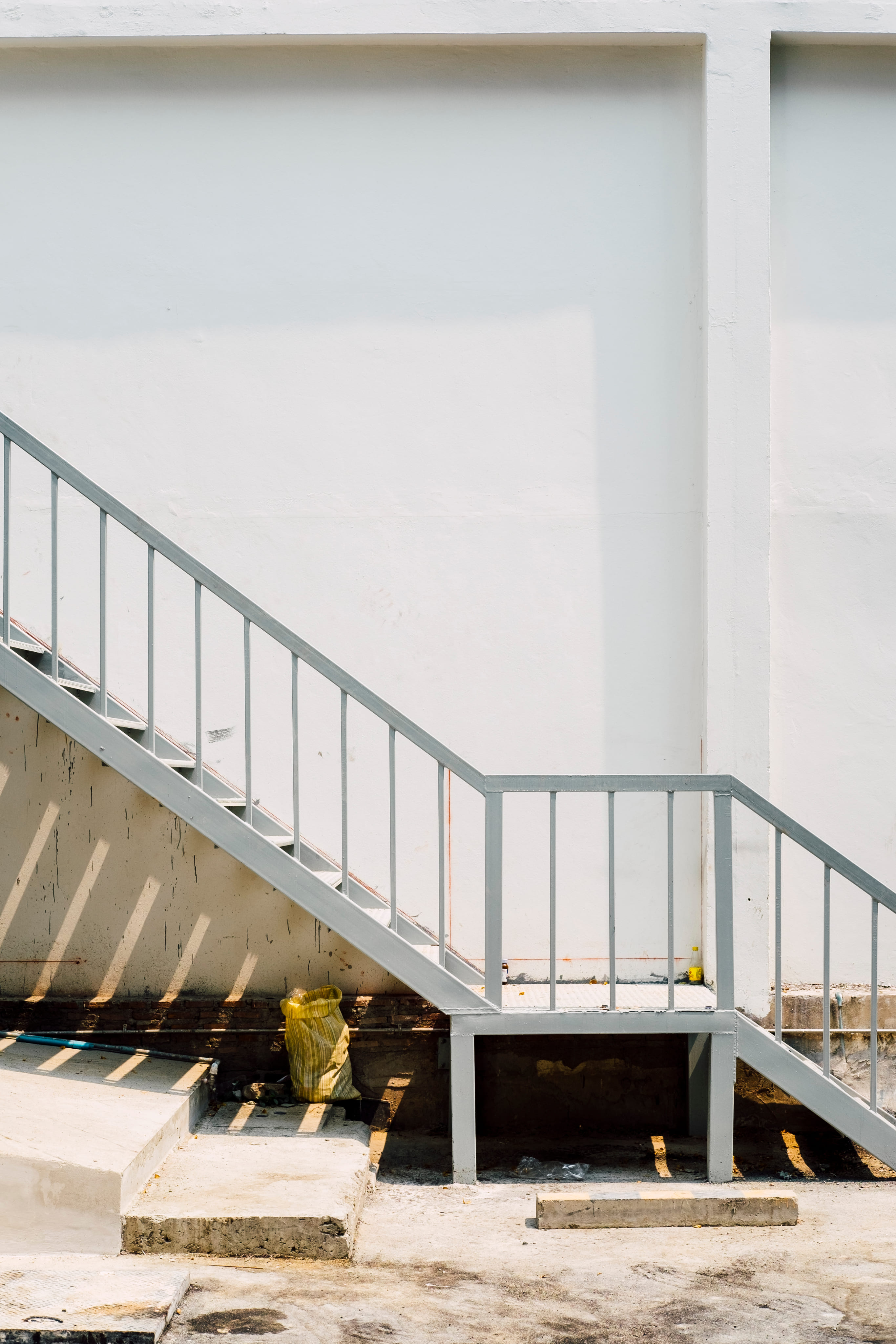 Staircase with modern handrails